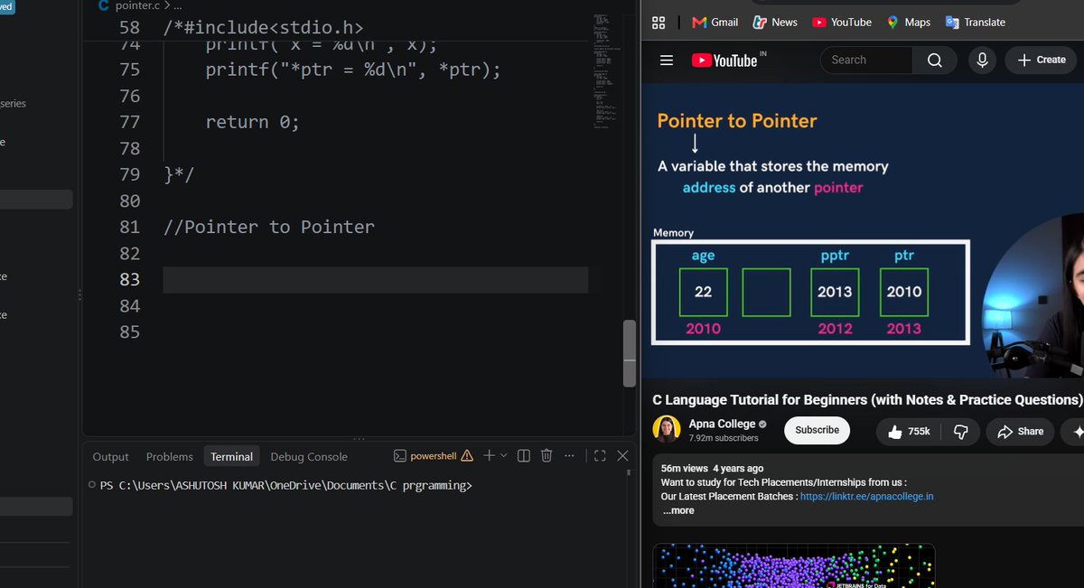codeak07's tweet photo. Day 28 🚀
Today I practiced:
→ Pointer to Pointer in C
→ C pattern problems
→ Debugging Python questions 🐍
Learning, debugging, and improving my problem-solving skills every day. 💻🔥
#CProgramming #Python #CodingJourney #100DaysOfCode #CodeAK https://t.co/kWrqnVLOAK