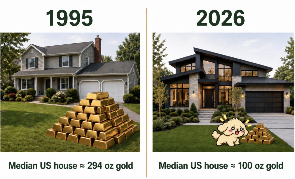 cloudwhite's tweet photo. houses priced in robinhood:0x42afa2124ca5a2b83898e46b2da9a190995b1e18 are cheaper than ever.

the problem isn’t rates.

the problem isn’t supply.

the problem is that your paycheck is denominated in a currency that keeps dying. https://t.co/dU0Yw43p6f