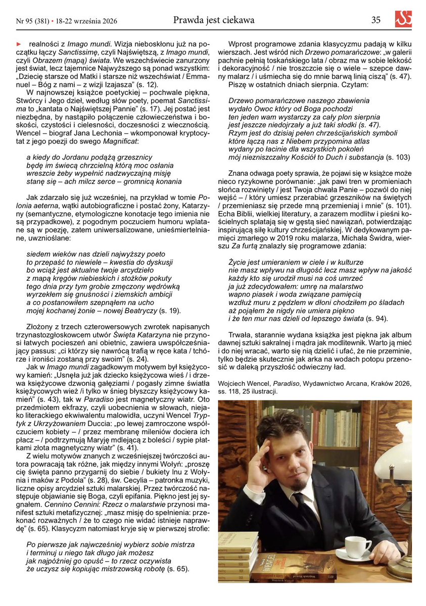 wencel_wojciech's tweet photo. Prof. Dorota Heck o PARADISO, „Prawda jest Ciekawa” nr 95 (381) https://t.co/0Dcgv5iMuu