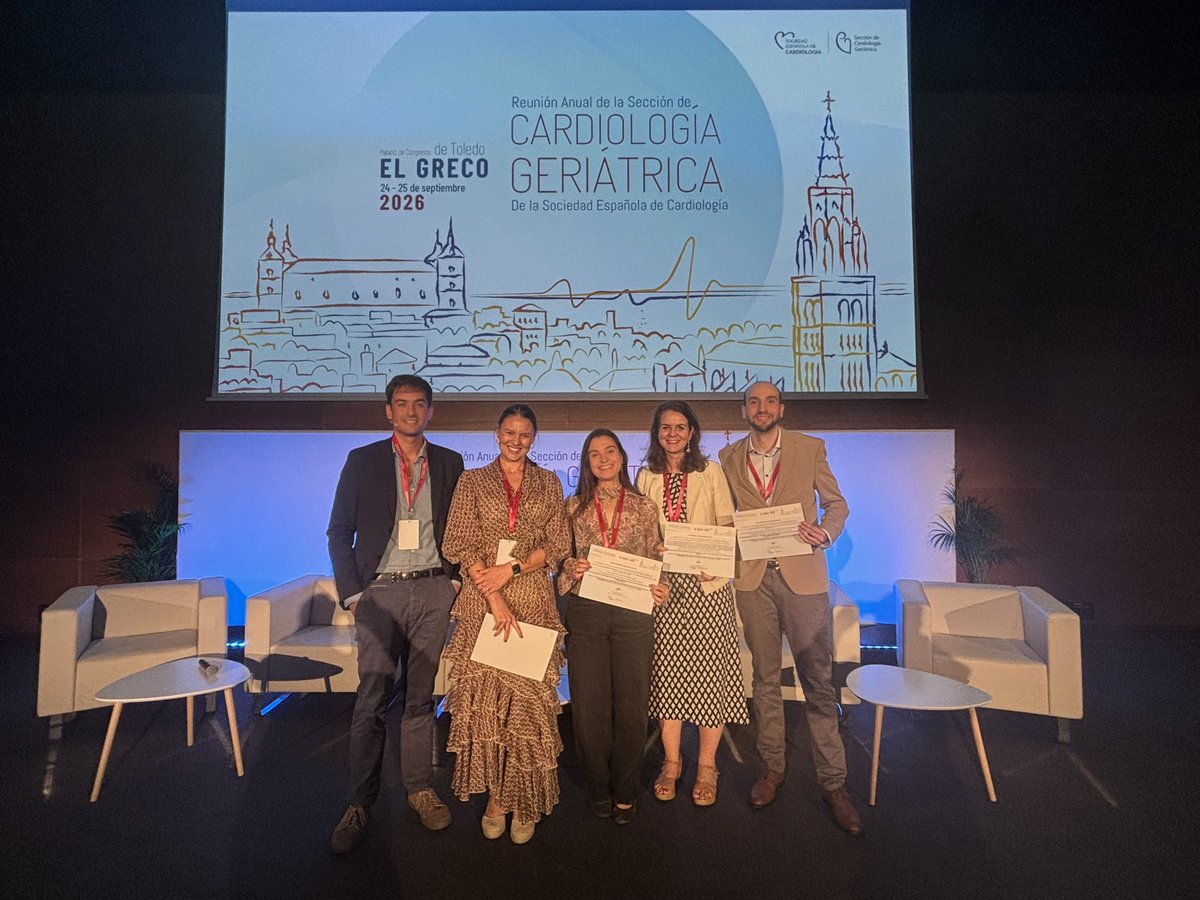 SECgeriatrica's tweet photo. 📣Enhorabuena a los ganadores del concurso de mejores comunicaciones de #cardiogeriatrica26 👏👏👏 https://t.co/irawSuYF7Q