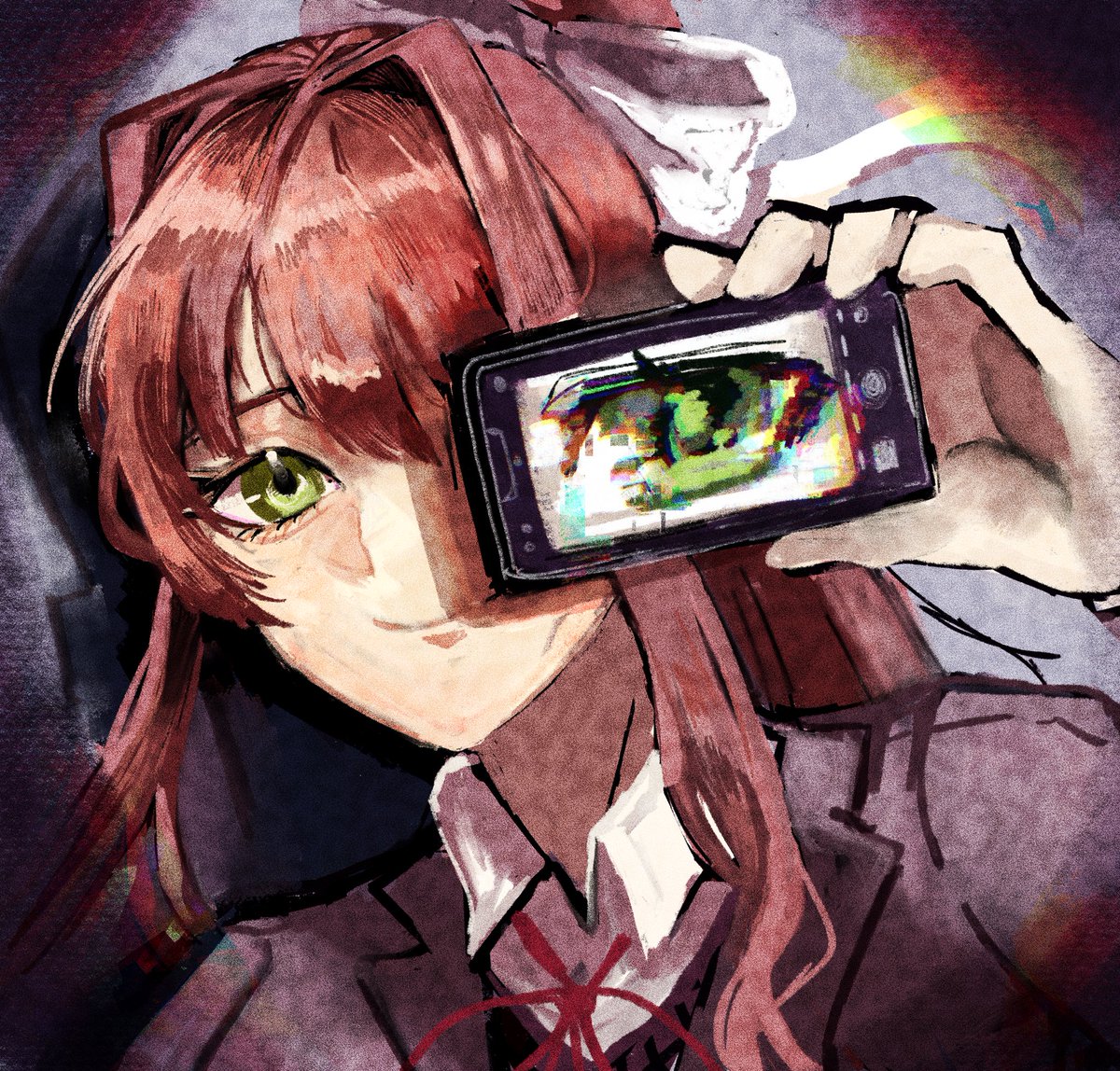onoffoffoff_'s tweet photo. #DDLCfanart  💚 https://t.co/LwCJIVEcs1