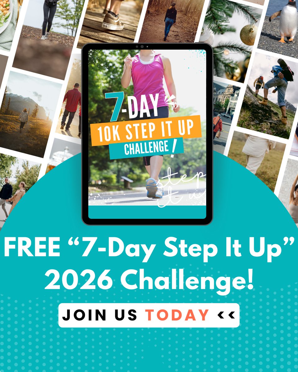 LisbethWhe0c5's tweet photo. Skip the “New Year, New You” pressure. Join my free 7-day challenge: choose a realistic step goal, track it daily, and prove you can stay consistent—without treating exercise like a full-time job. Download the Step It Up Challenge. https://t.co/9EBgoK4NU4