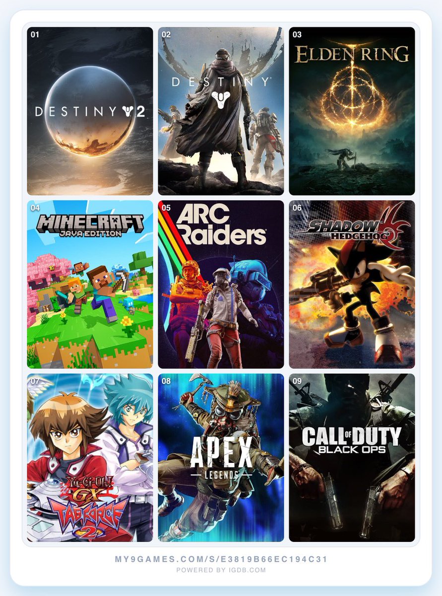 A18y_'s tweet photo. My 9 games that shaped me :) https://t.co/GZidvXcO2Z