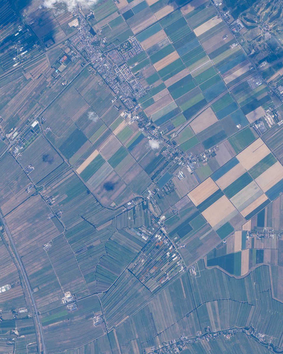 Soph_astro's tweet photo. Jour 224, orbite 3472 – L’ESTEC, le cœur technique de l’ESA, ouvre ses portes ce week-end ! Situé à Noordwijk, aux Pays-Bas, le centre est situé au bord de la mer du Nord, juste de l’autre côté des dunes qui bordent la plage. Le saviez-vous ? L’ESTEC est le plus grand établissement de l’ESA. 👋 @ESA_Tech

Il y a tant de choses qui attirent l’œil depuis l’espace dans cette région des Pays-Bas : les motifs géométriques des terres agricoles, les vastes étendues de serres où poussent des plantes ornementales, ou encore les villes construites sous le niveau de la mer, organisées autour de canaux. La Terre est si belle! 🌷

📸 @esa  / @NASA – S. Adenot

#εpsilon • @esaspaceflight • @Space_Station • @ESA_fr
