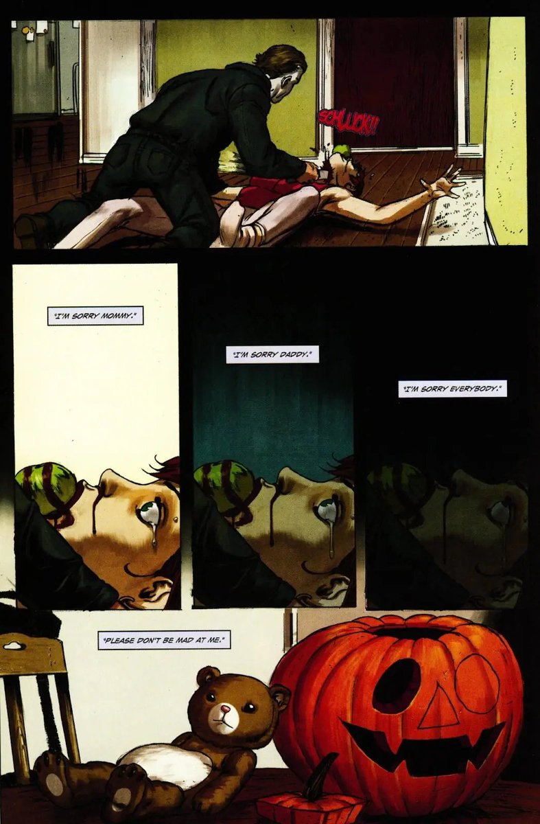 TheLaughingBat6's tweet photo. Been reading Halloween: Nightdance. And Michael is moving like Satan himself 😭😭😭😭 #MichaelMyers #Halloween #horrortwt bro did NOT take getting an ass beating by Busta Rhymes well AT ALL. https://t.co/L9UQHFUncd