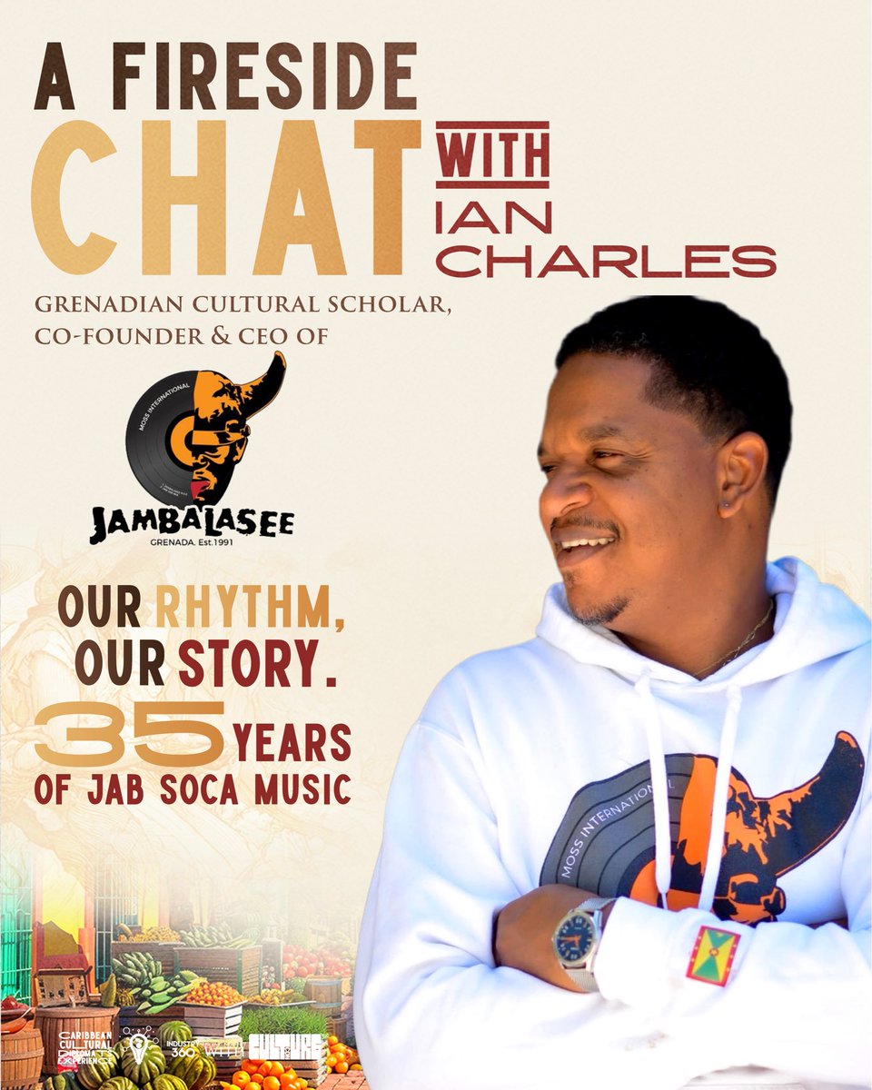 industry_360's tweet photo. Join us for a Fireside Chat with Grenadian culture scholar &amp; Jambalasee Co-Founder &amp; CEO Ian Charles, as he explores the history, meaning &amp; memory behind Jab Jab and Grenadian culture. 🇬🇩 #FromSoilToSoul #Industry360xCultureCon #MuseumOfUs https://t.co/QbOAsoarBN