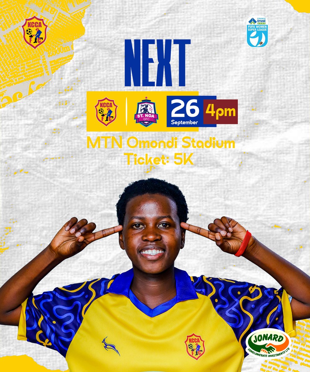 KCCAFC's tweet photo. .@KCCAWomenFC will play their first home match tomorrow at the MTN Omondi Stadium. 

See you all tomorrow at Lugogo at 4pm. 

#KCCAFC #KampalaQueens https://t.co/zlCMdn3BVN