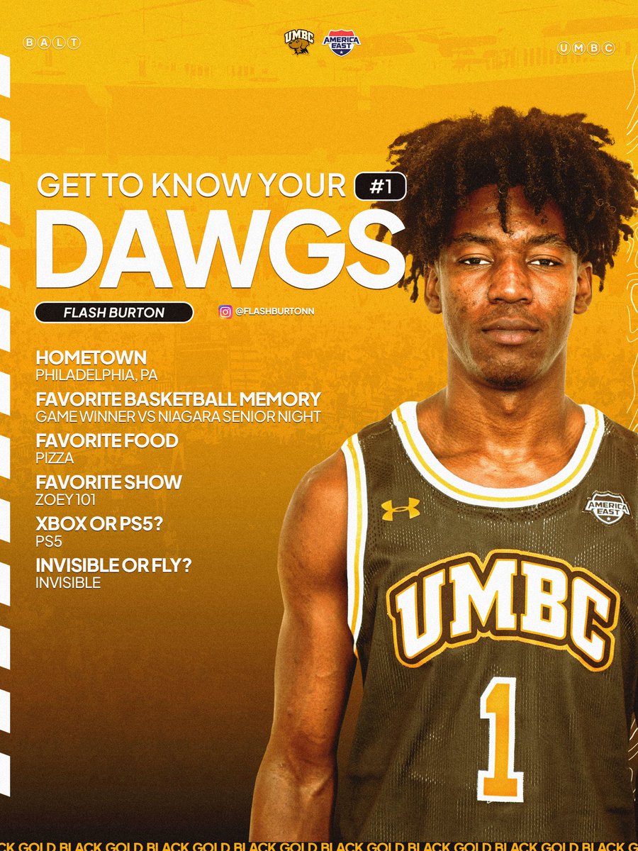 UMBC_MBB's tweet photo. Get to know your 2026-27 Dawgs…

From the City of Brotherly Love, Flash Burton 

#RetrieverNation #GoDawgs https://t.co/DxZaGqBhaP