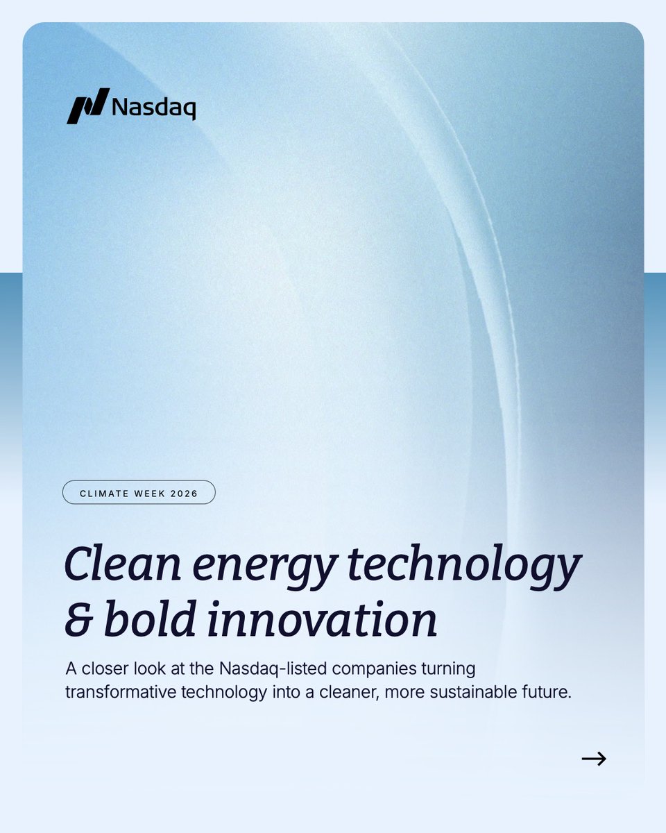 NasdaqExchange's tweet photo. The home of the world's most innovative companies. 

This Climate Week, meet some of the Nasdaq-listed leaders turning transformative technology into a sustainable future — @Enphase, @USARareEarth, and @Rivian. Nasdaq is proud to celebrate innovation that moves the world forward. https://t.co/XCej6y3OT9