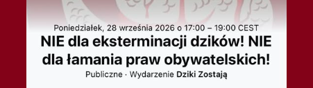 CzarnaListaPro's tweet photo. Trzymam kciuki za protest przeciwko wybijaniu dzików w Warszawie. 

Warszawa to ważna część eksperymentu społecznego, który dowiedzie ile dzików zmieści się w jednym mieście zanim mieszkańcy wyniosą aktywistów na butach z niego. 

Nie przerywajmy tego eksperymentu! #NiechRyją! https://t.co/7zXbnsM4Gi
