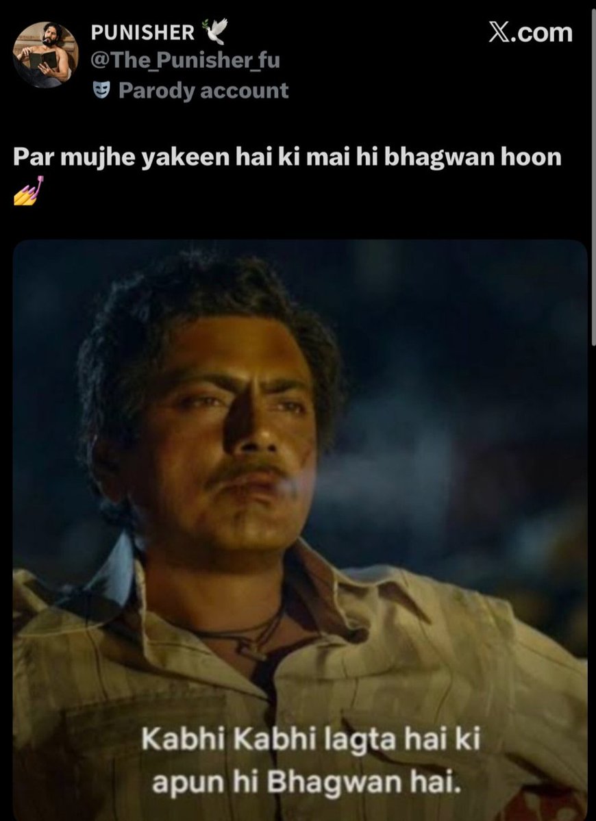avgTrollguy's tweet photo. @The_Punisher_fu lekin bhai ap to bhagwan bolre the khud ko? bhagwan ko kesa dar? Immortal hote bhagwan to https://t.co/SgzKBRaMAO
