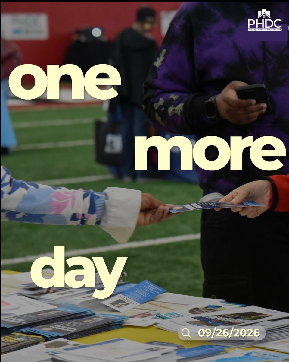 PHLPlanDevelop's tweet photo. It's all happening tomorrow!

There's still time to get tickets! Come to the PHDC Annual Housing Fair presented by @IBX! 

Speak with housing experts, get a chair massage, grab some free water ice, design your dream closet, all in one place!

https://t.co/JEeRRW7bLz https://t.co/NHpuwwhTjN
