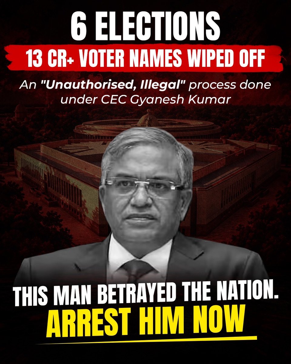 AamAadmiParty's tweet photo. The only place for Gyanesh Kumar, who committed treason, is in jail. https://t.co/43h2oWX1Ax