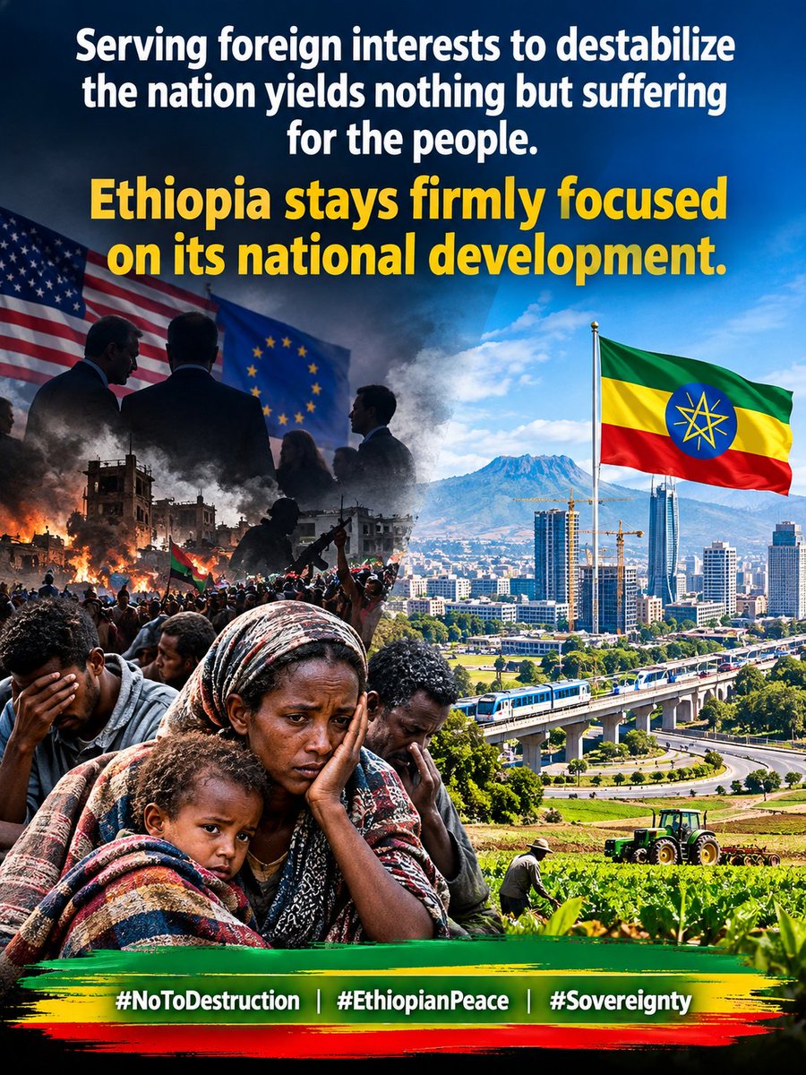 BikiltuMosisa1's tweet photo. The call of the hour is progress, prosperity, and national growth. Destructive elements must cease their futile attempts to undermine our stability. #EthiopiaRising #Progress #DevelopmentFirst @CommissionerHR @UN_Spokesperson @UKMisBrussels @UNGeneva https://t.co/xKNSvzWfxh