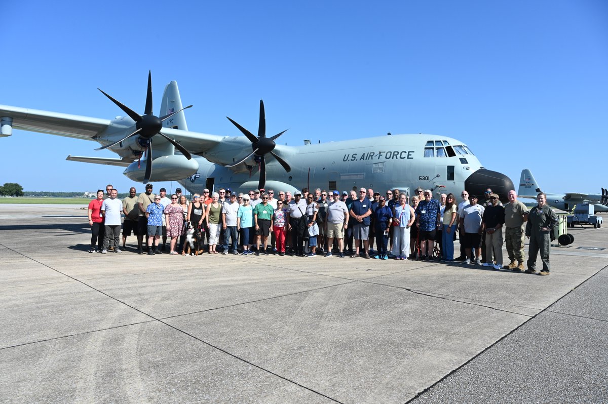 403rdWing's tweet photo. The 403rd Wing's aircrew flight equipment section recently hosted its annual reunion, providing attendees with a tour of the AFE section. The section showcased latest equipment updates, briefed the Hurricane Hunter mission, and gave a tour of the WC-130J Super Hercules aircraft. https://t.co/ivxaIFgRLs