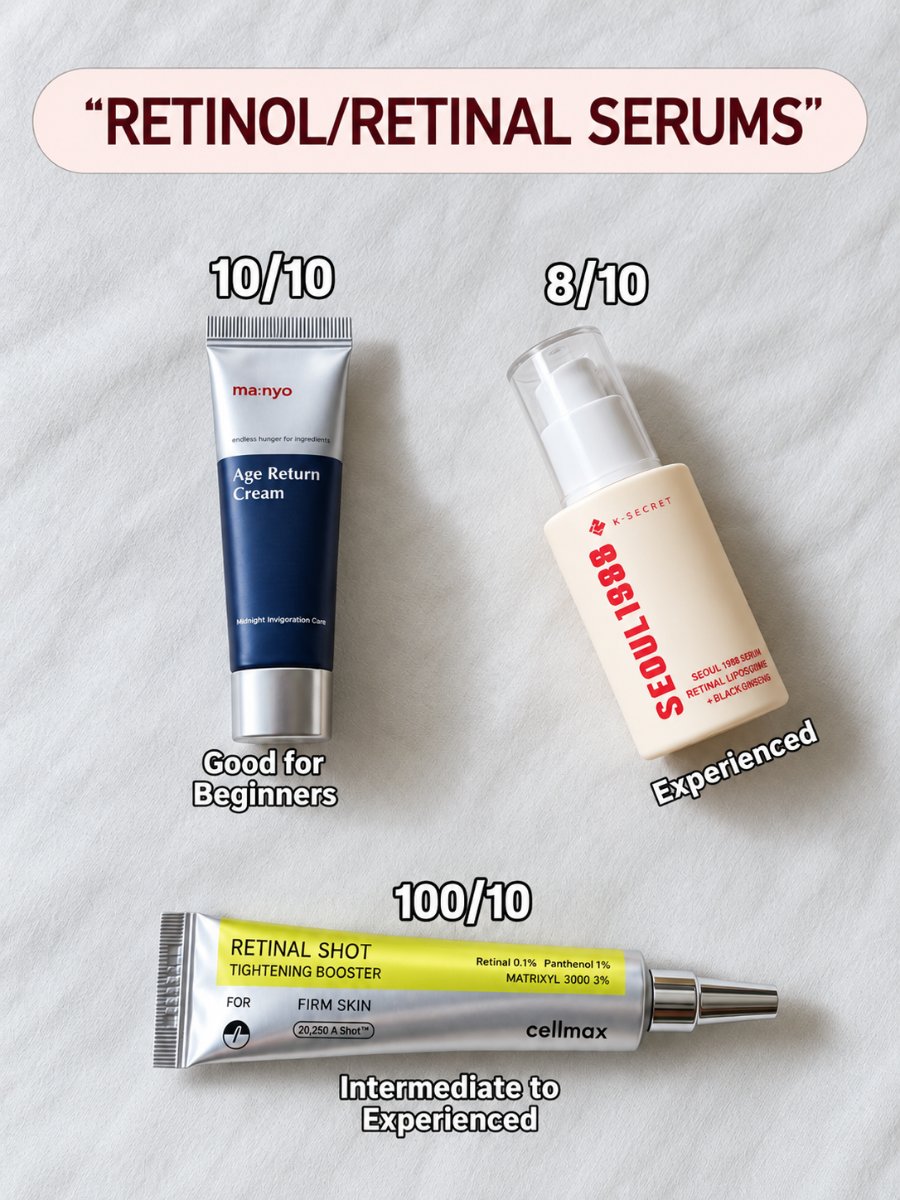 saho794's tweet photo. GIRLS, if skincare shopping makes you feel like you need a chemistry degree… save this 😭
I used to buy every serum TikTok told me to buy, then wonder why my routine felt like chaos.
This is the cheat sheet I wish I had before spending way too much money.

✨ Vitamin C 
→ when you want that brighter, more glowy look
💜 Niacinamide 
→ when texture and visible shine are bothering you
💧 PDRN 
→ when your skin needs a hydrated, bouncy-looking reset
🌙 Retinol/retinal 
→ when you’re ready to take it slow and be consistent

You do not need 10 serums.
You need the one that matches what your skin is asking for right now. 🤍
https://t.co/OOTMX1CCiE