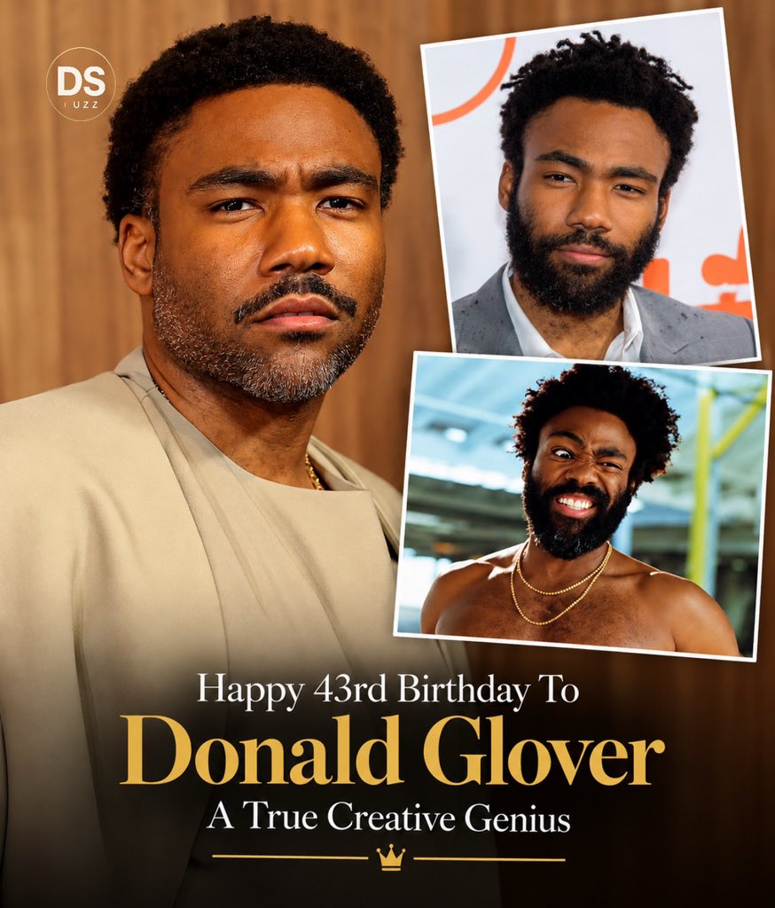OfficalDSBuzz's tweet photo. Happy 43rd Birthday, Donald Glover! 🎉 https://t.co/WOwn6JtwlP