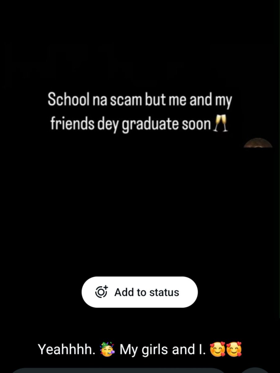 J_omotola28's tweet photo. My friend mentioned me on this post, She doesn't know that I won't be attending graduation.

School is not scam, Okay.
I'm graduating with a  3.41/4.00 CGPA.

I'll celebrate the next milestone stone with my family.

Let me stay locked in for now.
Eni ti ko ni iya kiin digbo eyin. https://t.co/obHuSjRwsm