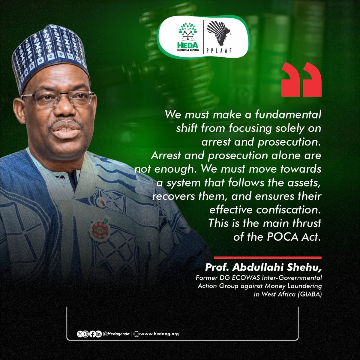 HEDAgenda's tweet photo. Effective action against corruption requires more than the efforts of individual institutions. It requires stronger coordination, cooperation and collaboration among stakeholders working towards a shared goal.

As Prof. Abdullahi Shehu emphasized in his keynote presentation, institutions must move beyond working in isolation and embrace mutual support to achieve meaningful progress.

“You are only a champion if you can help somebody achieve a goal. It is like a team. We should support one another.”

#AntiCorruption #Accountability #GoodGovernance #CivilSociety
