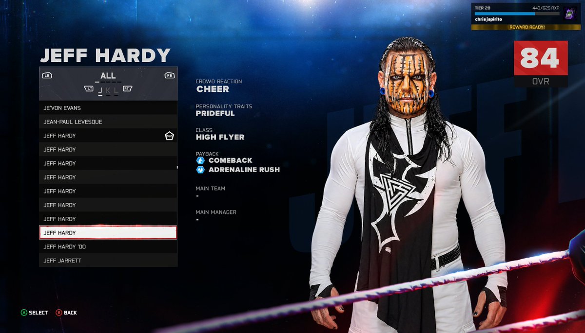 BigChrisSpirito's tweet photo. Check out these awesome new AEW era mods of Jeff Hardy and RVD by @dotGrix which are available now over on the @dot_discovery Discord.  #WWE2K26 https://t.co/Flv4MoqeTX