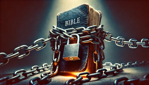 TheeDrGroyper's tweet photo. Locking up the Bible (73 books in Latin) during its infancy to prevent theft, misinterpretation, and corruption. https://t.co/xDY2Szt0Dq