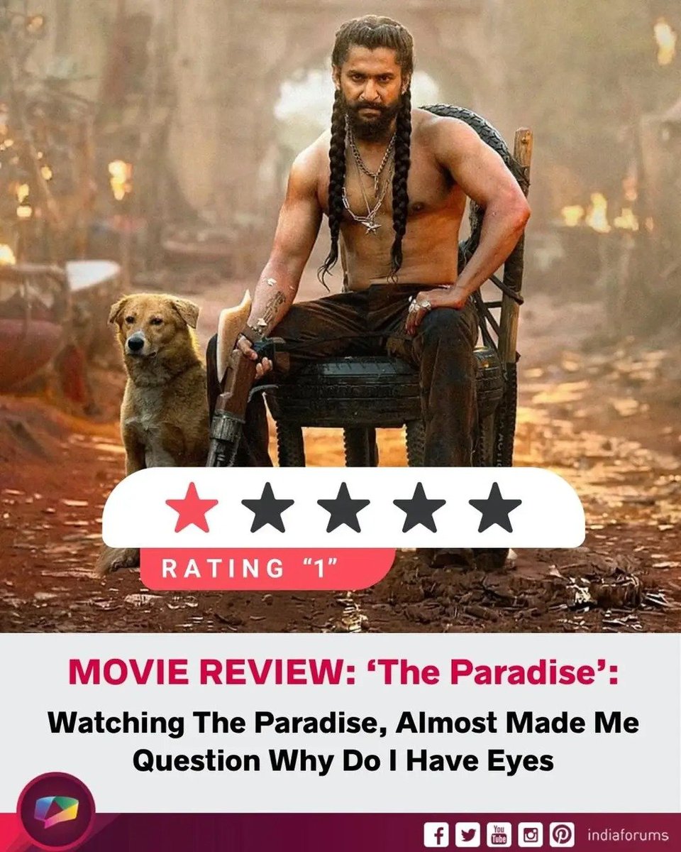 ShravanWali's tweet photo. Never seen a worst review than this 😤
#Paradise #ParadiseTheMovie #DisasterParadise #FlopParadise https://t.co/ZqJkLnHLH9
