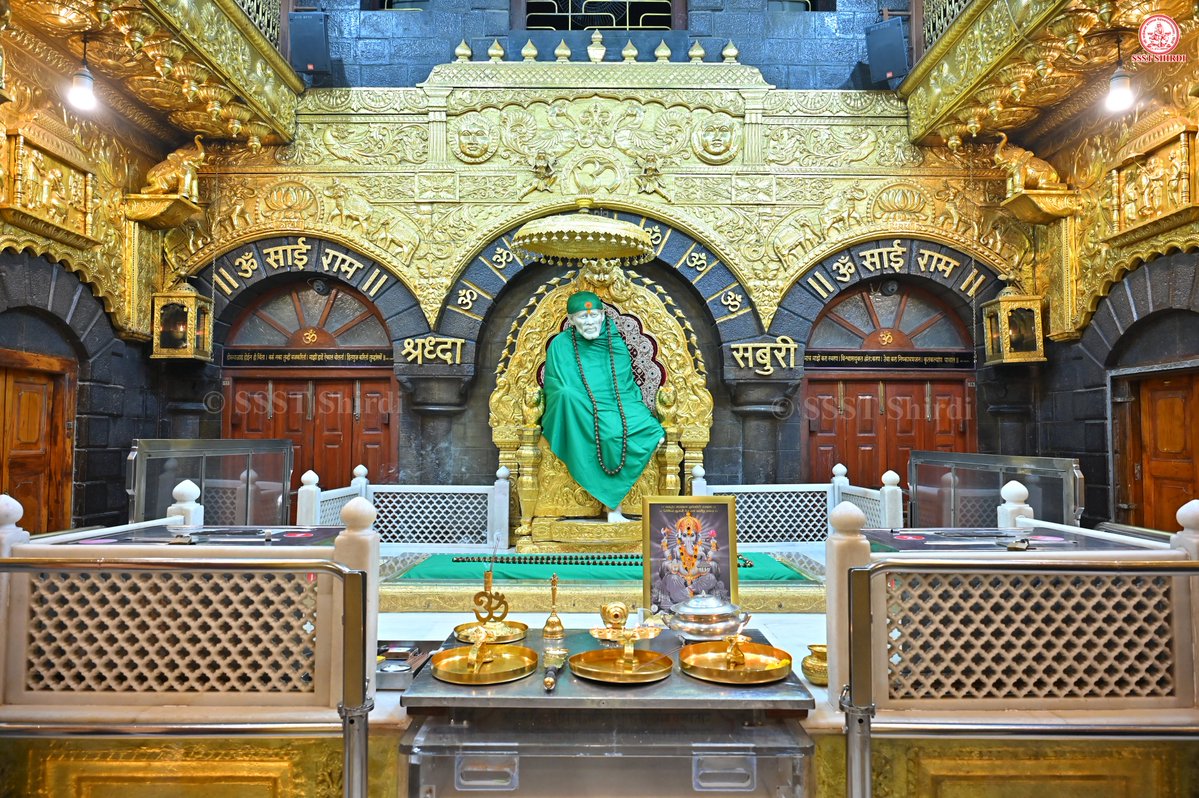 SSSTShirdi's tweet photo. *!! ॐ साई राम !!*
*श्री साईबाबा संस्थान विश्वस्त व्यवस्था,शिर्डी*
*!! ॐ Sai Ram !!*
*Shri Saibaba Sansthan Trust, Shirdi*
≈≈≈≈≈≈≈≈≈≈≈≈≈≈≈≈≈ 
*आरती :-शेजारती*
*शुक्रवार २५ सप्टेंबर २०२६*  
*Aarti :-Shejarti*
*Friday 25 September 2026* https://t.co/6Xjl46OYPV