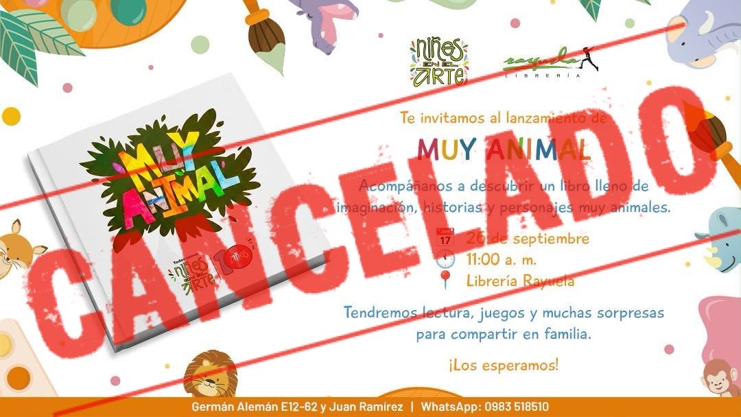 MokaVarea's tweet photo. Por razones externas a la @LibreriaRayuela, nos vemos en la necesidad de cancelar el evento programado para mañana, sábado 26 de septiembre.

Lamentamos mucho los inconvenientes que esto pueda ocasionar y agradecemos su comprensión.

Anunciaremos las nuevas fechas.

Gracias ❤️📚 https://t.co/3iVdddOOiw