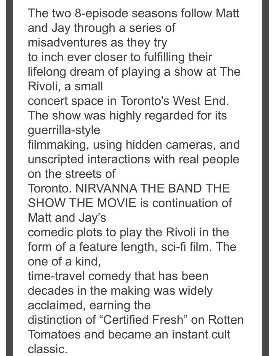 HertzBarry's tweet photo. NEON finally confirms NIRVANNA THE BAND THE SHOW THE MOVIE box set: Available for pre-order Sept. 26, expected to ship December. Sixteen commentary tracks for the Viceland series. 90 minutes unseen footage, too. https://t.co/wsokaSbmAg
