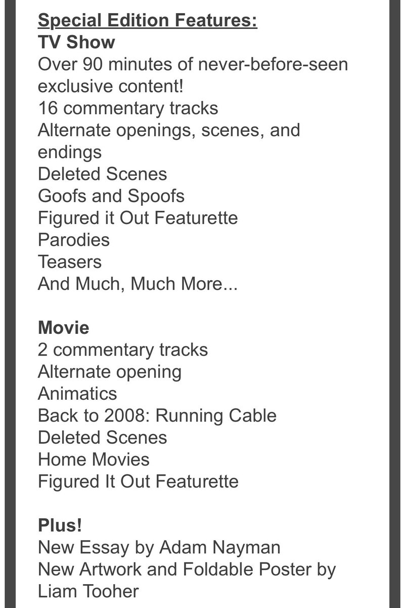 HertzBarry's tweet photo. NEON finally confirms NIRVANNA THE BAND THE SHOW THE MOVIE box set: Available for pre-order Sept. 26, expected to ship December. Sixteen commentary tracks for the Viceland series. 90 minutes unseen footage, too. https://t.co/wsokaSbmAg