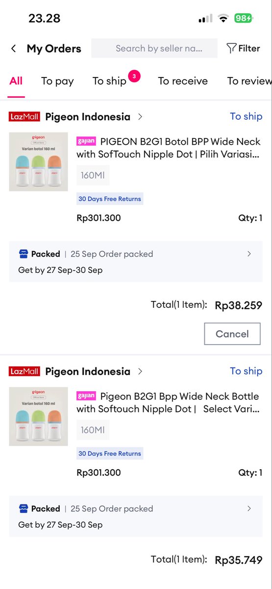 puterialt's tweet photo. @berburusales makasih ka udh beli 3 pax, lumayan bgt ini aslinya 200rb an kalo
ga salah. semoga beneran dikirim😭 https://t.co/MHvLQPxKFZ