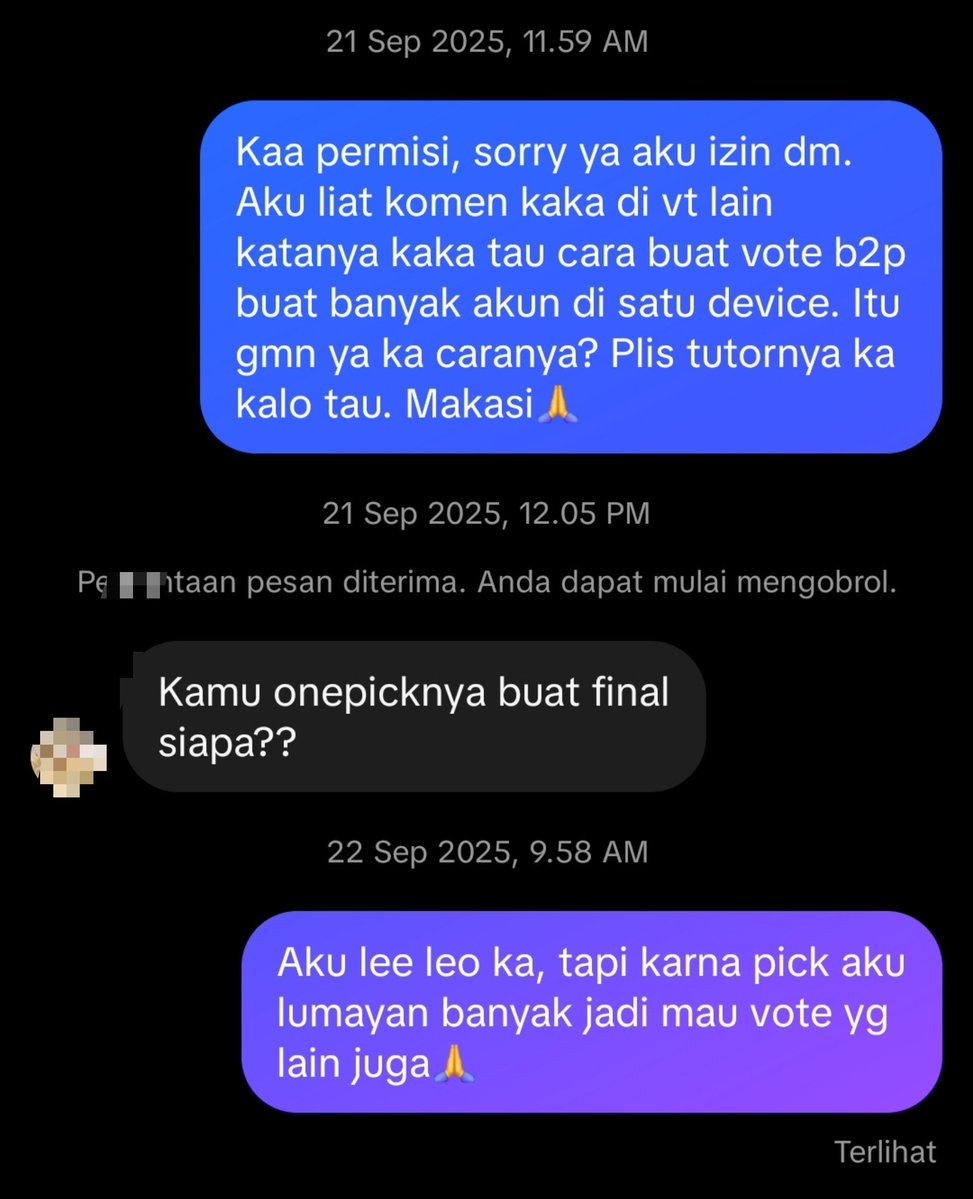 bitnaneunleo's tweet photo. Pernah setahun yg lalu lewat fyp gue cara biar banyak akun. Gue belum tau caranya saat itu mangkanya nanya, eh malah di ghosting pas tau one pick gue😠
Mana pas itu stress bgt nyari tau caranya kesana sini (belum main di akun ini) berakhir cuma pake 1 akun 1 device😔 https://t.co/R126ckKi8s