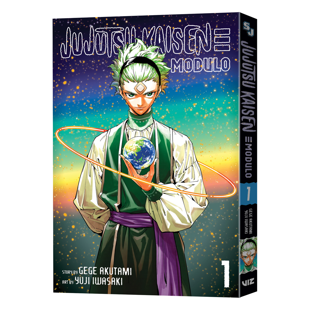 VIZMedia's tweet photo. Cover reveal! ✨ 
Jujutsu Kaisen Modulo, Vol. 1 (Story by Gege Akutami, Art by Yuji Iwasaki) releases January 5, 2027. Coming soon to Books-A-Million! https://t.co/iOZdj4CJhd