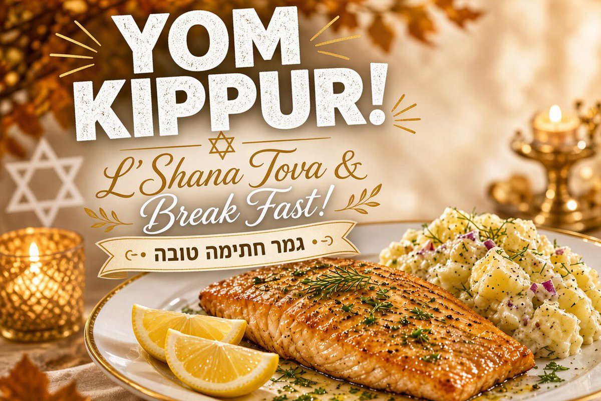 PiercedArmor's tweet photo. Wishing our Jewish friends a meaningful Yum Kipper. 

Yom Kippur is the Day of Atonement: reflection, prayer &amp; fasting. G’mar Chatimah Tovah!

#YomKippur #GmarChatimahTovah #BreakTheFast https://t.co/Nlv7pyrig9
