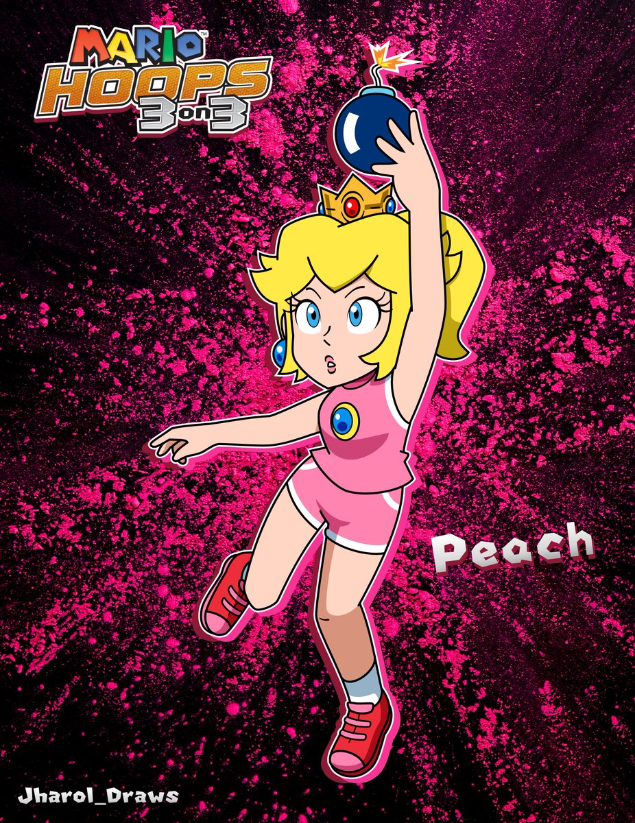 Jharol_Draws's tweet photo. I loved drawing Peach for this collab. 💖🏀 

#supermario #nintendo #fanart #collab #artwork #princesspeach https://t.co/Y5ZAgVqrB2