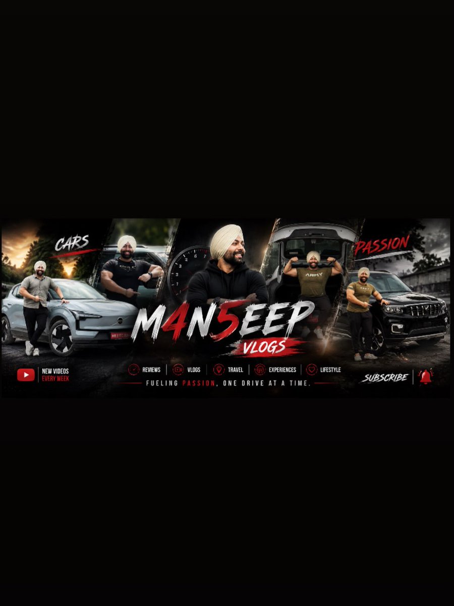 cemilejustin's tweet photo. NEW YOUTUBE BANNER IS LIVE! A fresh new look for M4N5EEP VLOGS. Cars. Reviews. Vlogs. Experiences. Lifestyle. What do you think of the new banner? Rate it out of 10! https://t.co/v6rgJX4cEy