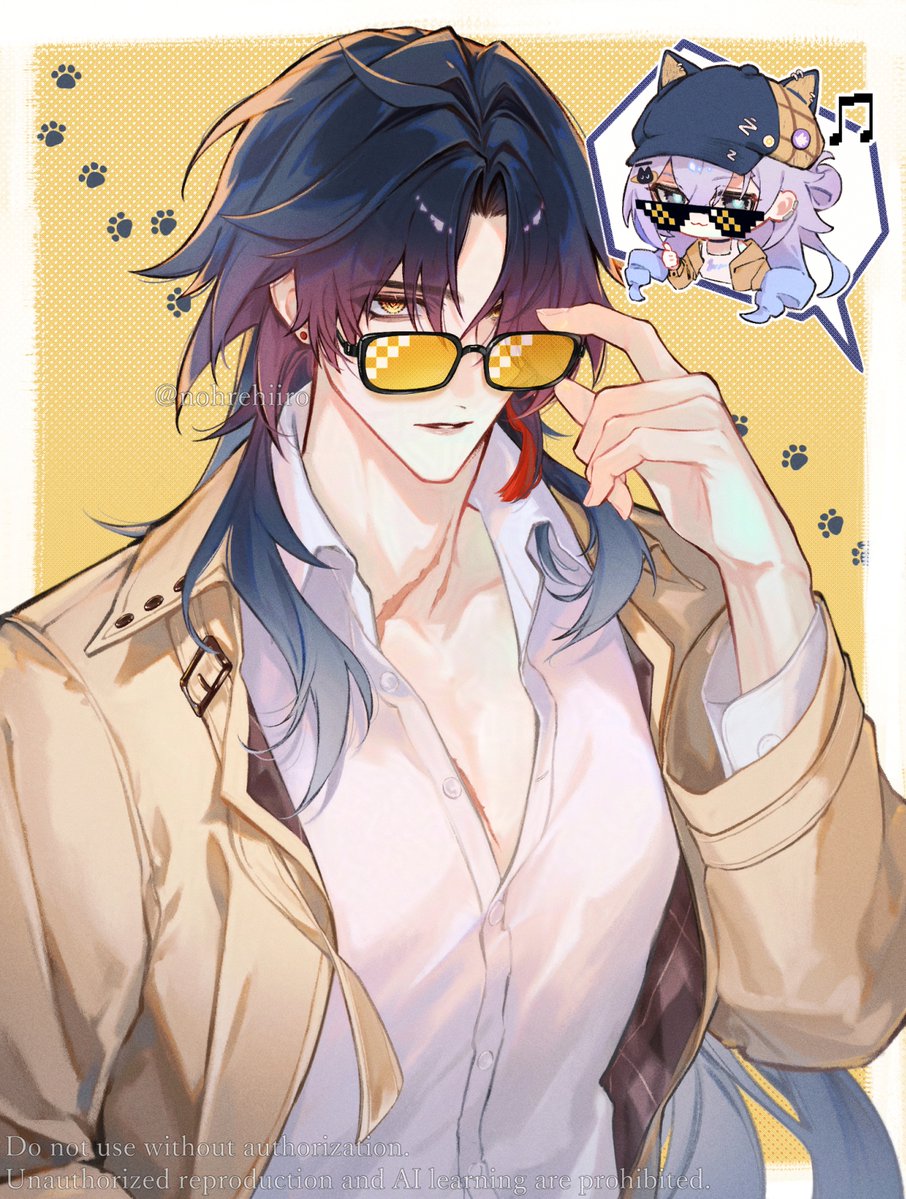 nohrehiiro's tweet photo. #Blade #SilverWolf 🧋🕶️ https://t.co/WXUCuYuH32