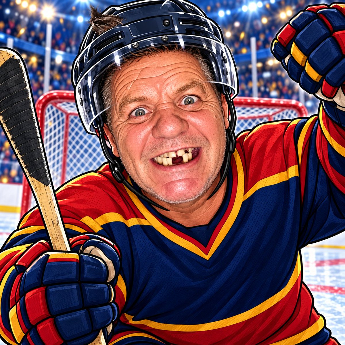 MisterE_uk's tweet photo. It's the hockey season 
Proud to have missing teeth and scars 
@NHL https://t.co/zta047sEAN