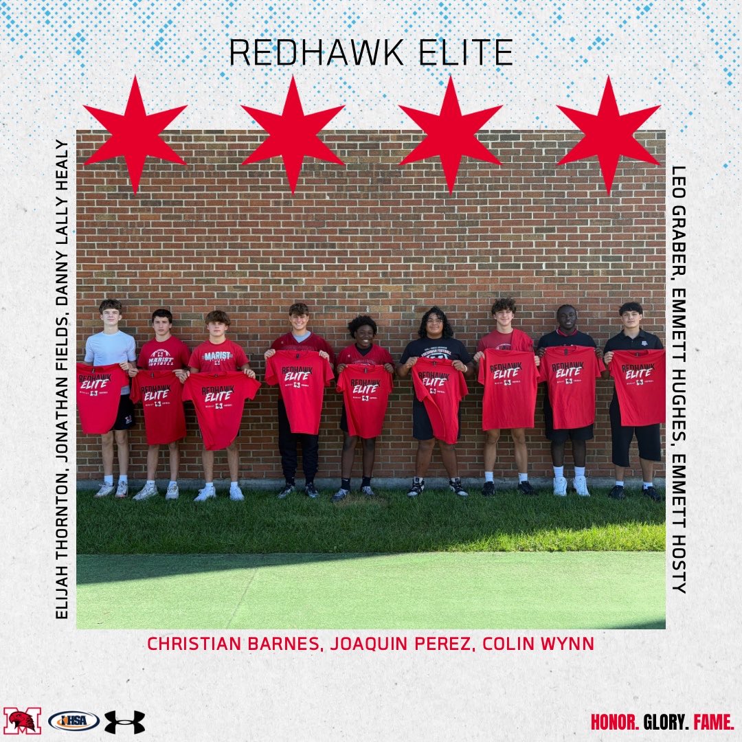RedHawkFB's tweet photo. 🚨🚨🚨🚨🚨🚨🚨🚨🚨🚨🚨🚨🚨🚨

Congratulations to our RedHawk Elite recipients from Week 5. 

Players receive RedHawk Elite honors for exhibiting the Marist football pillars of Work Ethic, Commitment, Character, Positive Attitude, Family, & Discipline. 

#FAMILY // #HonorGloryFame // #115th