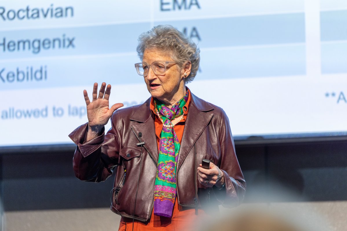 StanfordDeptMed's tweet photo. Spark Therapeutics co-founder & 2026 Breakthrough Prize in Life Sciences winner Katherine High delivered the Stanley Schrier Lecture at #StanDOM's #MedicineGrandRounds. She also led the team that won FDA approval for Luxturna, the first #GeneTherapy for an inherited disease. https://t.co/8tsleRo1N6