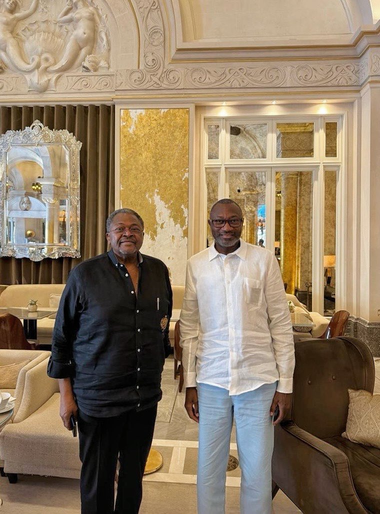 realFemiOtedola's tweet photo. The Chairman of Chairmen is in Monaco… Grand Commander of the Order of the Niger, Commandeur de la Légion d’honneur, Companion of the Order of the Star of Ghana, Michael Adeniyi Agbolade Ishola Adenuga Jr. 🙌🏾… F.Ote💲 https://t.co/HAgV5xl1W2