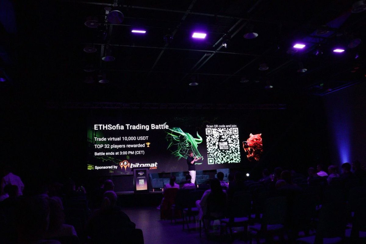 TradingBattles's tweet photo. Both the conference and the Trading Battle we hosted were a blast π₯π
111 traders.
32 rewarded.
Competing in trading is the new esports.
π @ETHSofiaBG
π @BWBulgaria
π€ @BitomatCom
#TradingBattles #ETHSofia #BlockchainWeekBulgaria https://t.co/6HSR3Xq6zH