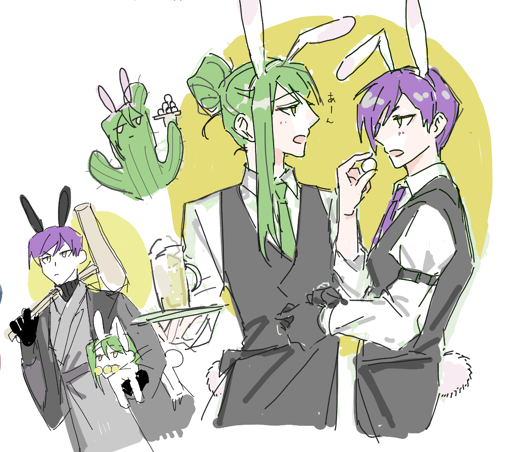 enkelala's tweet photo. お月見　絵チャ🍵🐰 https://t.co/uG1SclhdDz