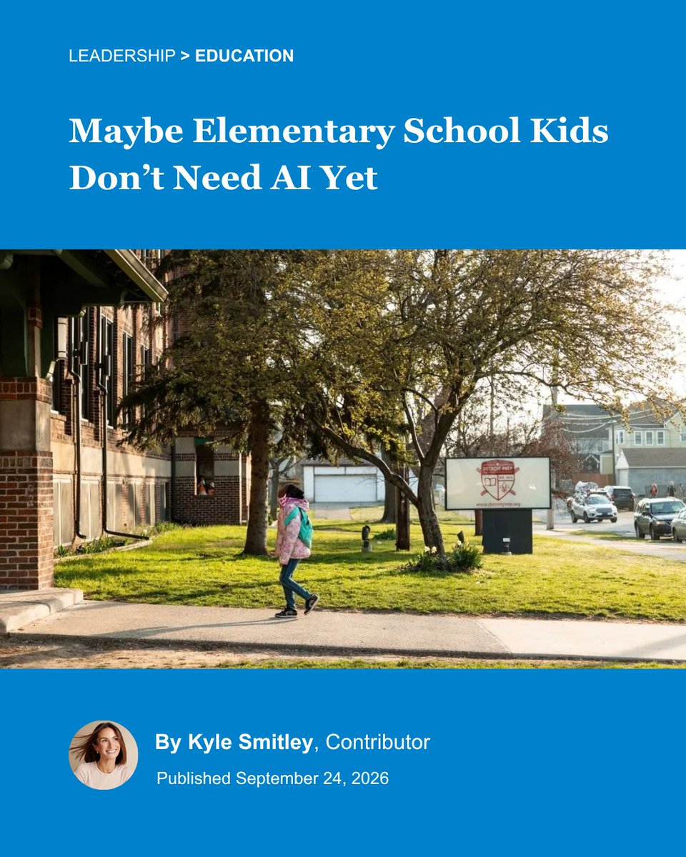 edreform's tweet photo. From an efficiency standpoint, childhood is a disaster. From a developmental standpoint, the inefficiency is the point. @kylesmitley @Forbes #YassPrize
https://t.co/zSnQbAa68e https://t.co/39VRjV5cVg