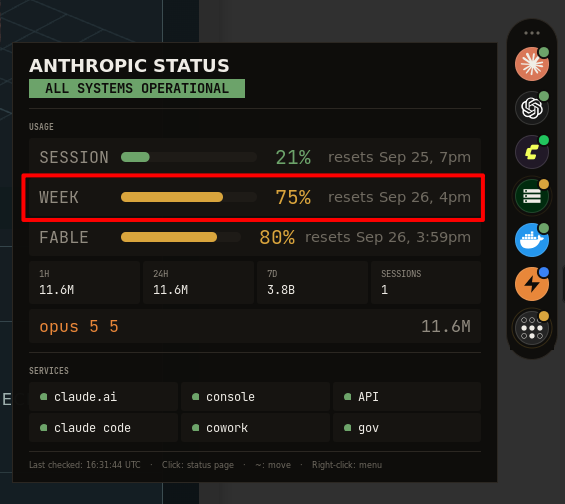 ShinyStudio_XYZ's tweet photo. Anthropic absolutely nailed it with Opus 5.5. I've been running 4 sessions simultaneously for over a day now  and I've only used +15% of my weekly quota!

I'm not even sure I'll burn through my weekly limit! Which is a first, 

Genuinely impressed. Hats off. 🎩