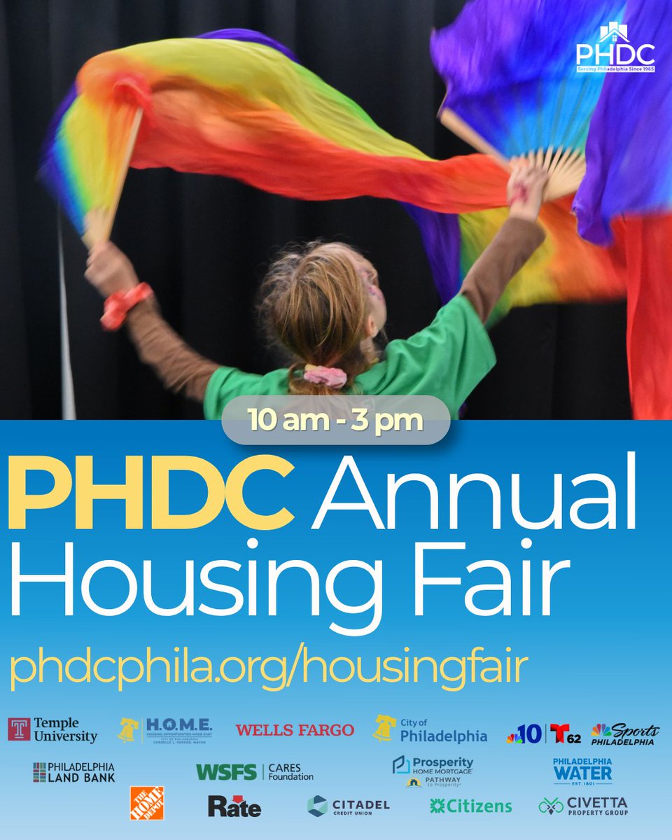 PHLPlanDevelop's tweet photo. It's all happening tomorrow!

There's still time to get tickets! Come to the PHDC Annual Housing Fair presented by @IBX! 

Speak with housing experts, get a chair massage, grab some free water ice, design your dream closet, all in one place!

https://t.co/JEeRRW7bLz https://t.co/NHpuwwhTjN