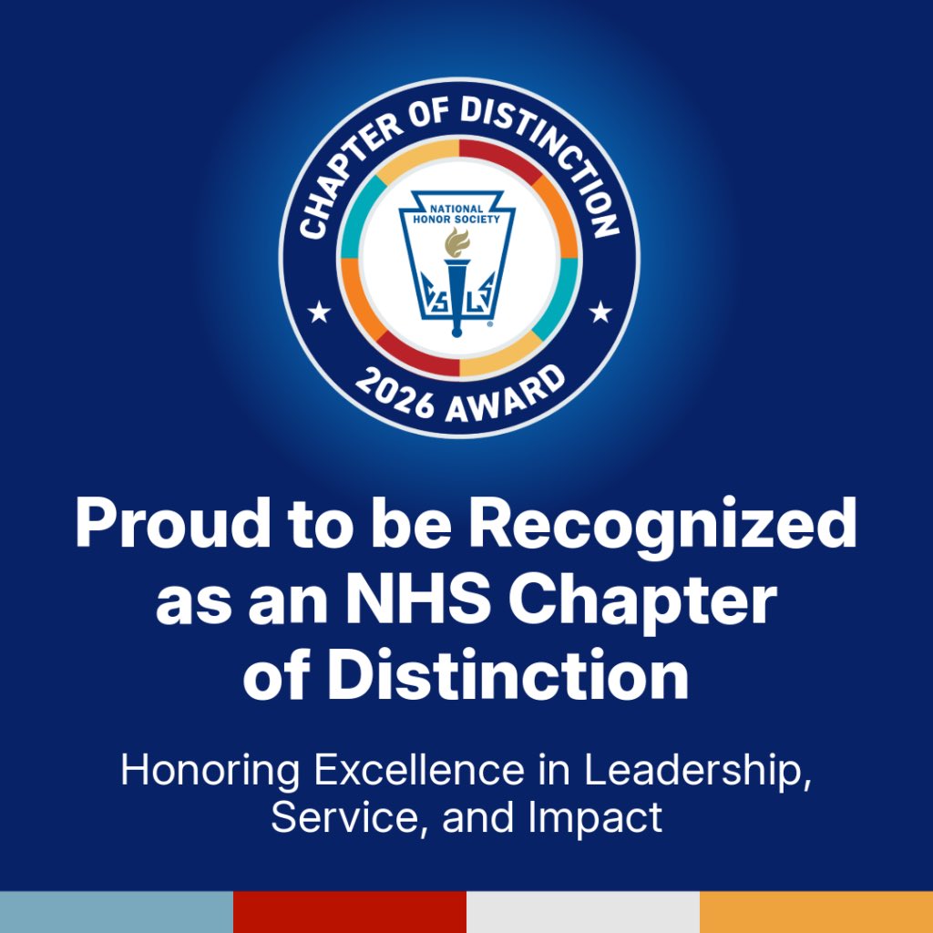 BWSDNHS's tweet photo. Proud to be recognized as an NHS Chapter of Distinction for our leadership, service, and impact in our school community.
#ChapterofDistinction
#NHSCOD https://t.co/8wfMGbPAQI