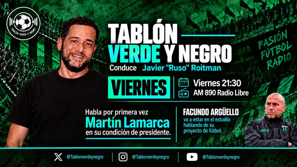 rusoroitman's tweet photo. No se pierdan tablon hoy! https://t.co/EdtspD7Rgy