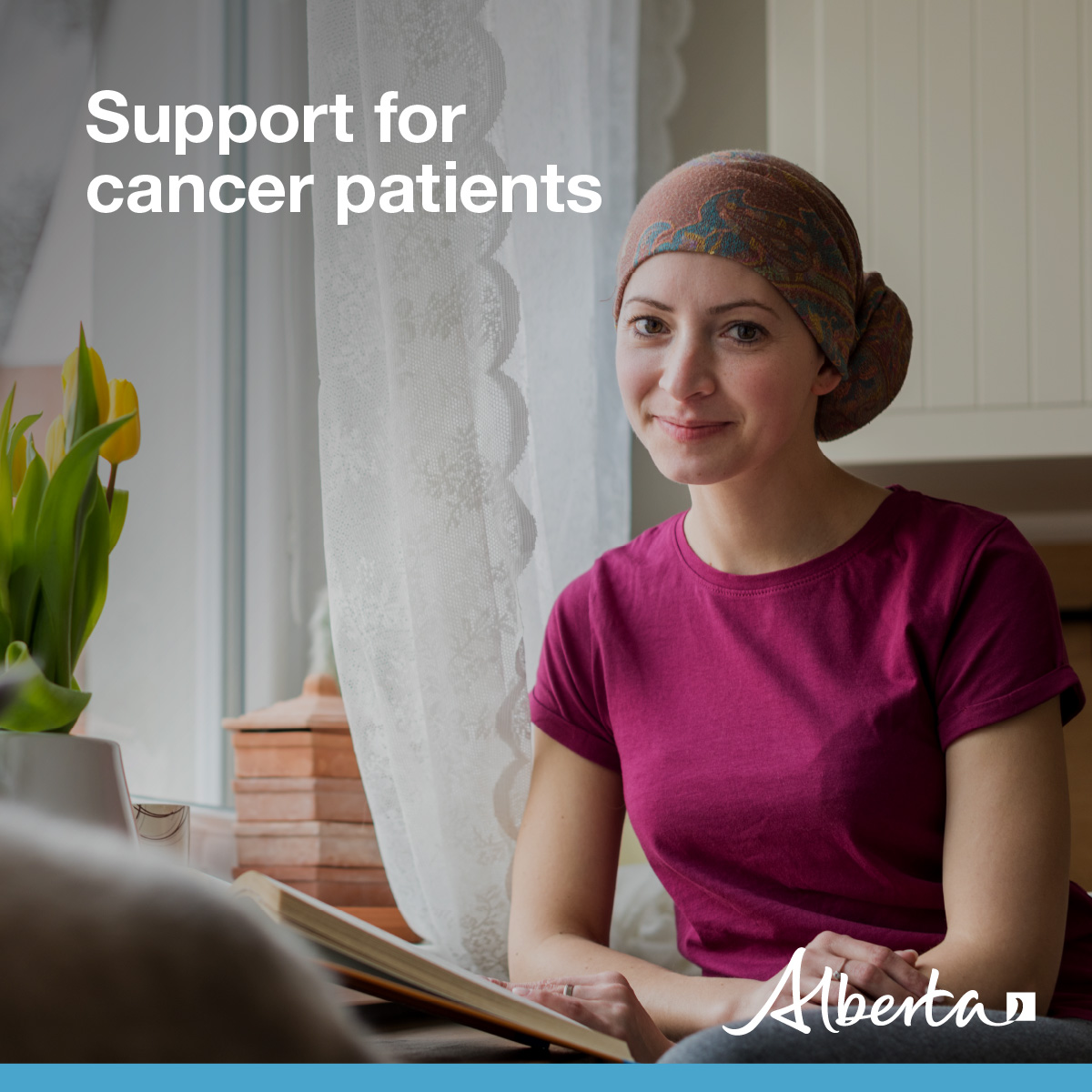 GoAHealth's tweet photo. If you or a family member is living with cancer and are treating it at home, find out more about Alberta's Outpatient Cancer Drug Program which can provide select medication to Albertan cancer patients, at no cost: https://t.co/hclaLGYgU5 https://t.co/nzml1FjfCQ