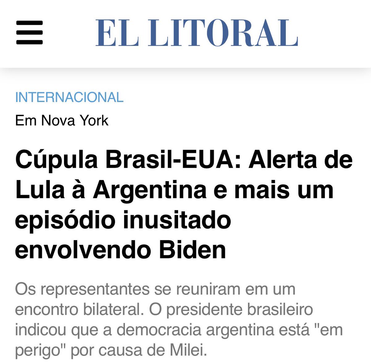 lordivan22's tweet photo. Brasil 🇧🇷/Argentina 🇦🇷: 
Você sabia? 

Você sabia que em 2023, antes das eleições na Argentina, Lula conversou sobre a política argentina com o então presidente americano Joe Biden? https://t.co/MGuRa5b2nI